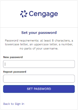 Passwords must contain at least 8 characters, a lowercase letter, an uppercase letter, a number, and no parts of your username.