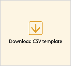 Download CSV template button