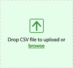 Upload CSV button